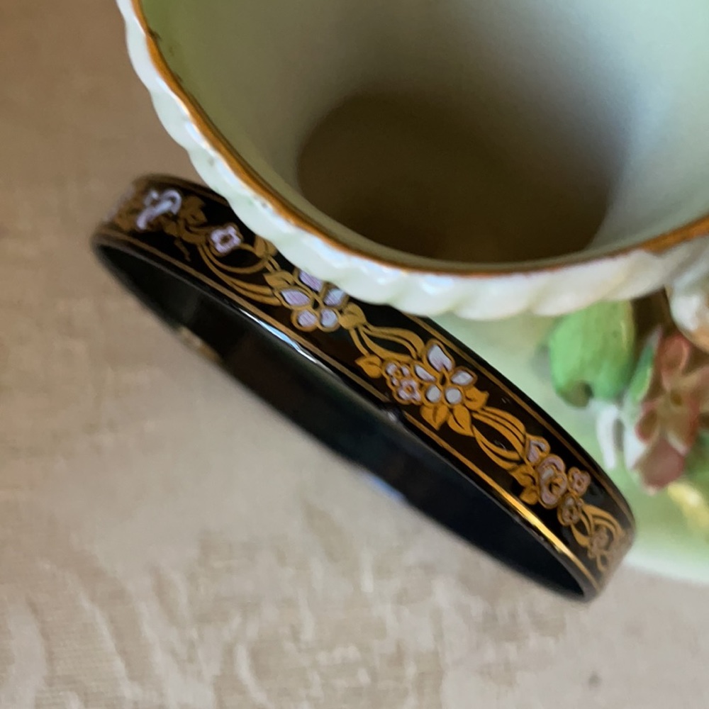Vintage Michaela Frey Team enamel bangle EUC
